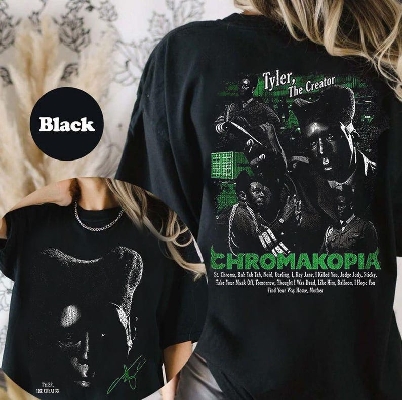 Tyler The Creator Shirt, Grunge Diy Retro Music Graphic Apparel, Chromakopia, Tyler Shirt