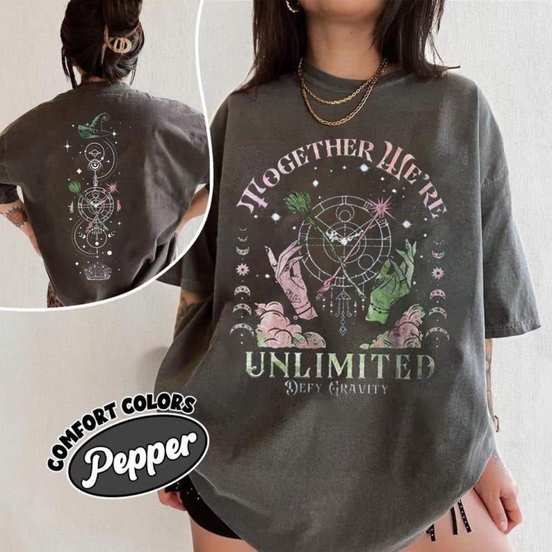 Wicked Shirt Retro Wicked Together Wee Unlimited Shirt Defy Gravity Broomstick Magic Wand