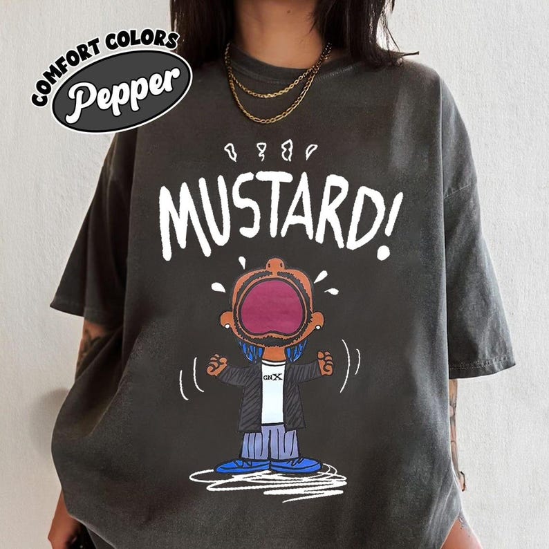 Kendrick Lamar Shirt Kendrick Lamar Mustard Shirt Gnx Album Reference Shirt