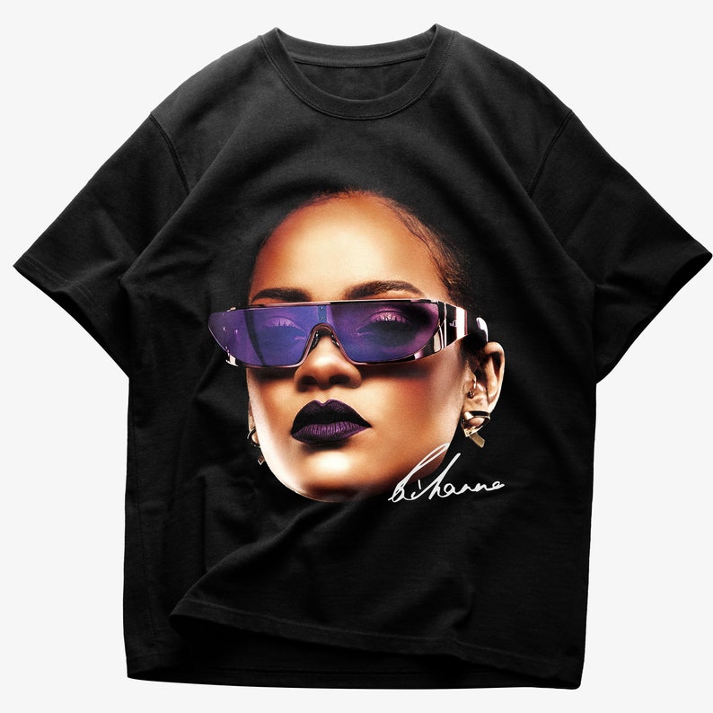 Rihanna Shirt Big Face Rihanna Shirt Vintage Concert Merch Rap Shirt