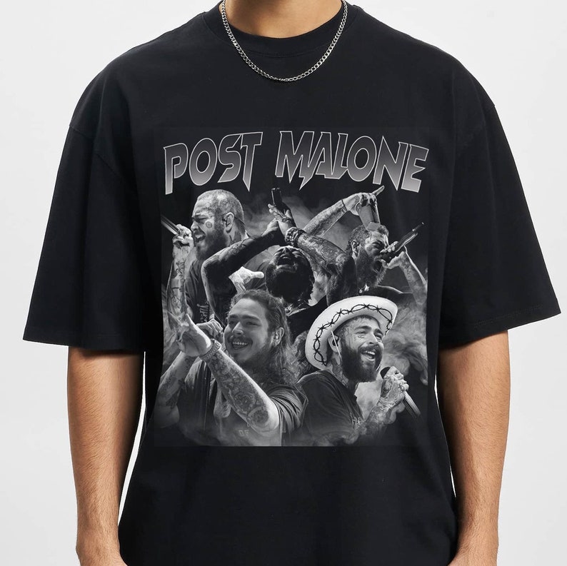 Posty Shirt Posty Shirt Post Malone Vintage Style Bootleg Graphic Shirt