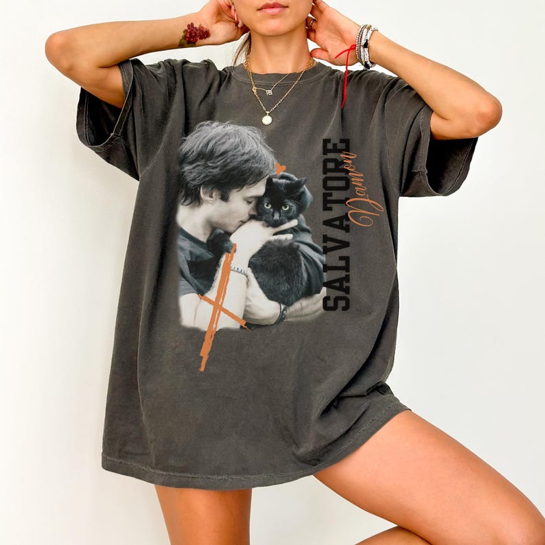 Damon Salvatore Shirt Retro Damon Salvatore Graphic Shirt