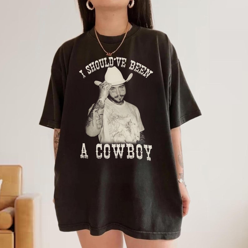 Cowboy Post Shirt Posty Shirt Western Graphic Shirt