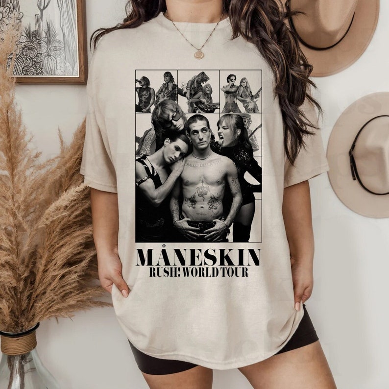 Maneskin Shirt, Maneskin Tour 2025 Shirt, Rock Band Tour Concershirt, Trending Shirt