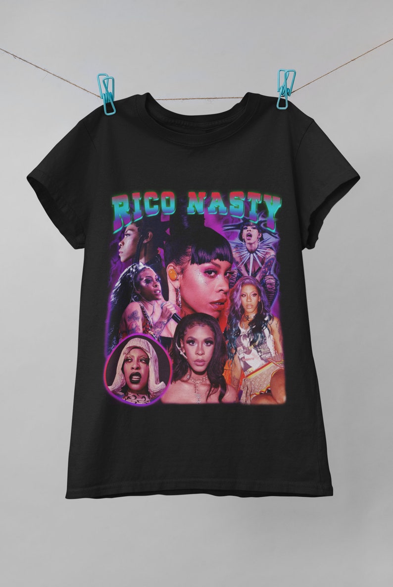 Rico Nasty Retro Shirt, Rico Nasty Vintage Print Shirt, Rico Nasty Clothing