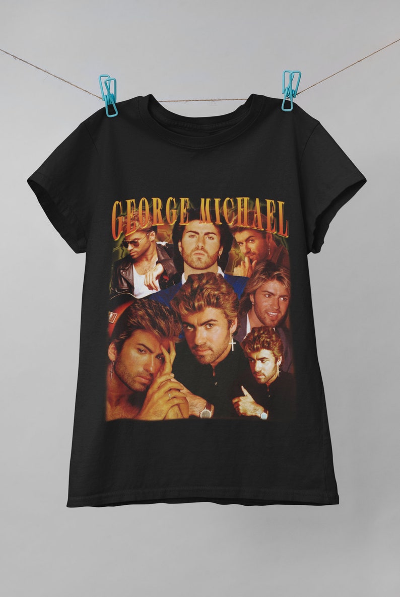 George Michael Retro Shirt, George Michael Vintage Print Shirt, George Michael Clothing