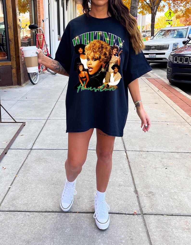 Whitney Houston Bootleg Style Shirt Whitney Houston Graphic Shirt Vintage R&B Shirt