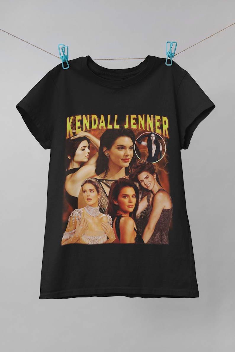 Kendall Jenner Retro Shirt, Kendall Jenner Vintage Print Shirt, Kendall Jenner Clothing