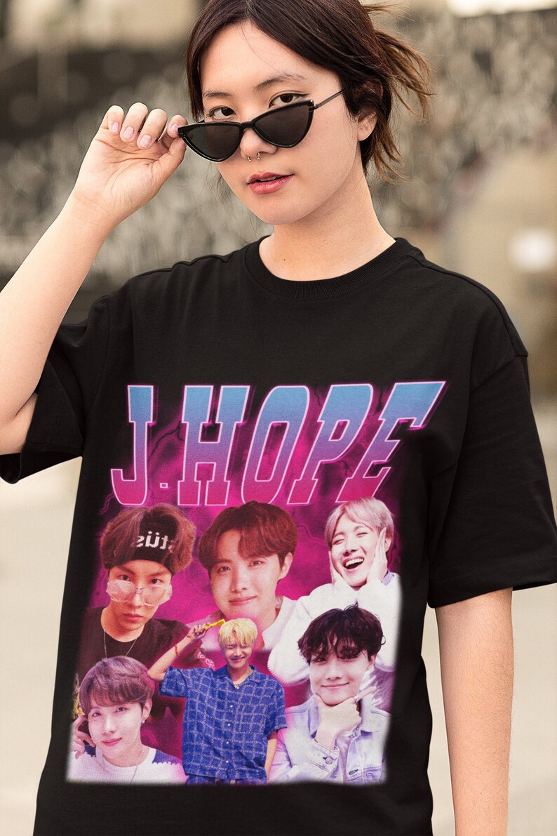 J-Hope Kpop Shirt J-Hope Korean Singer Vintage Print 90'S Shirt J Hope Clothing