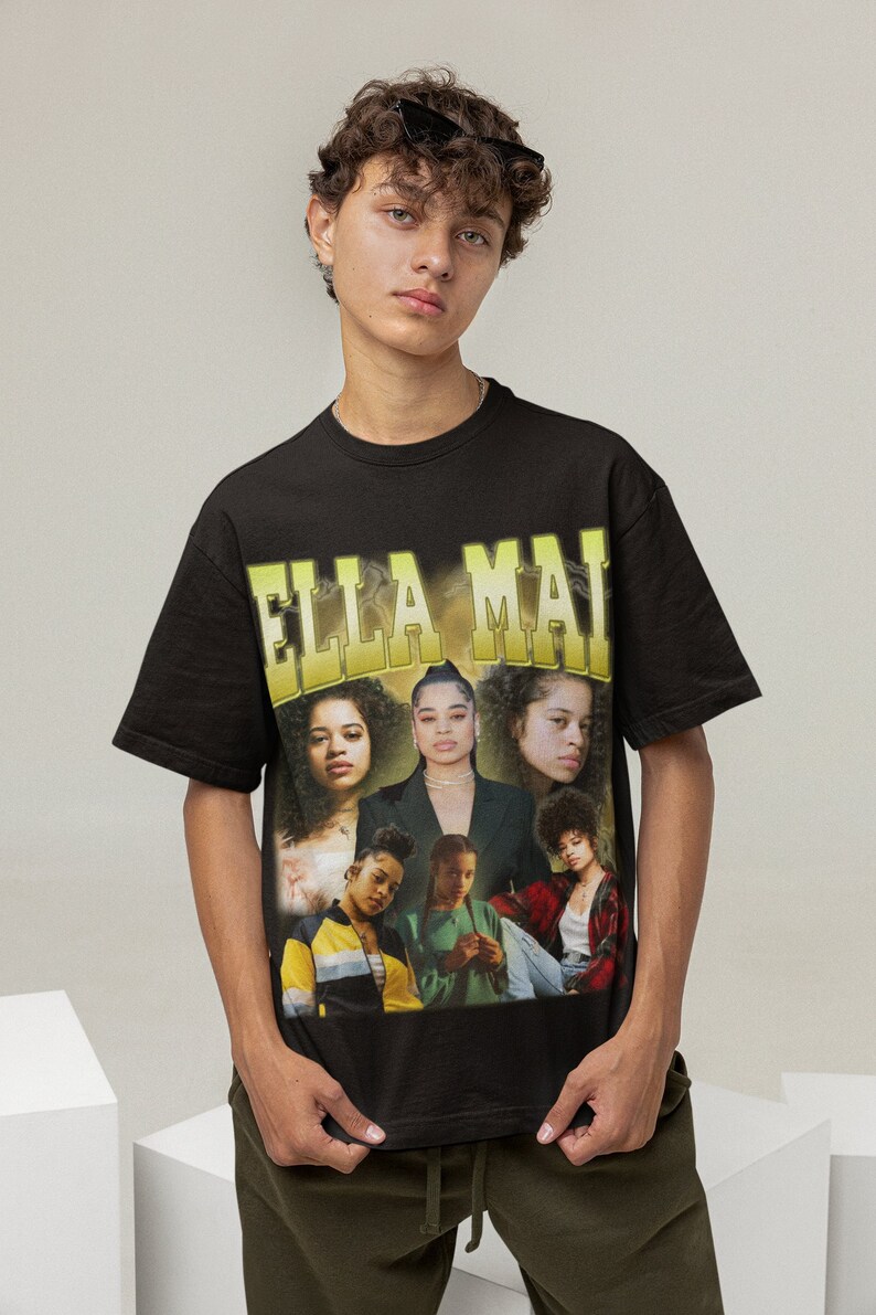 Ella Mai Shirt Ella Mai Retro Vintage Print Shirt Ella Mai Clothing