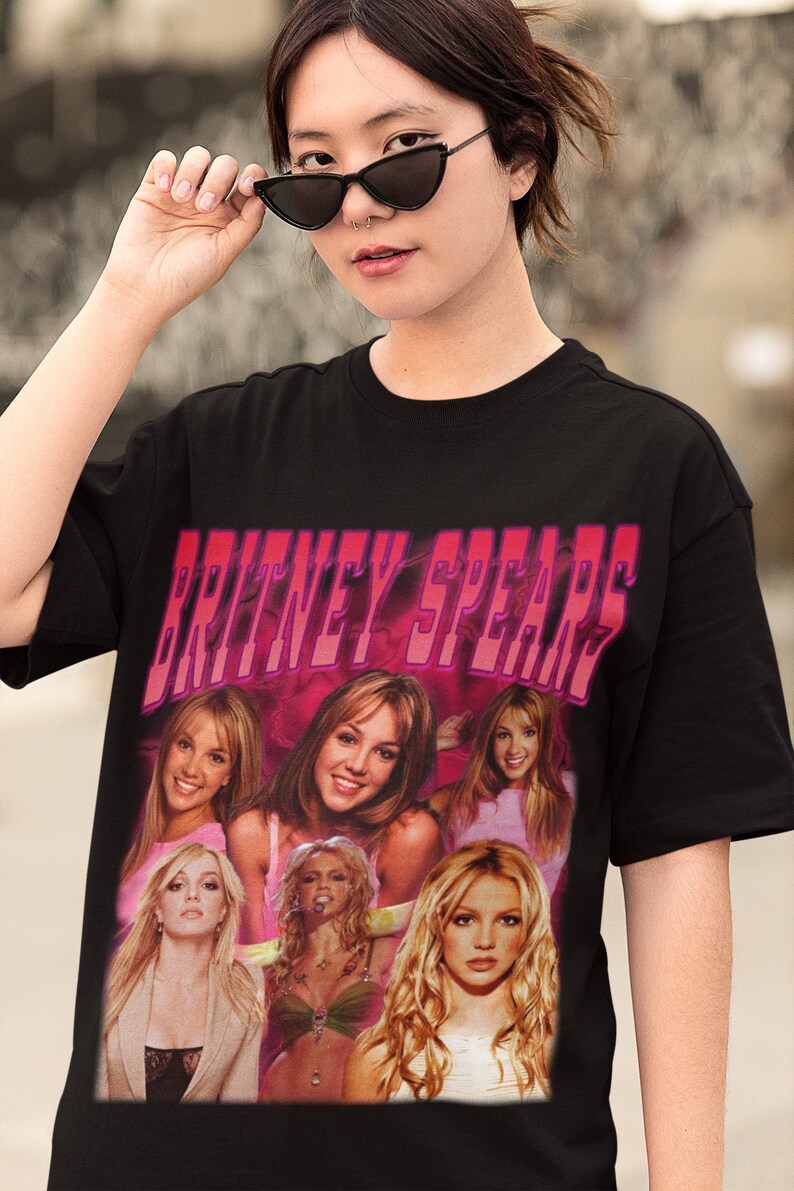 Britney Spears Retro Shirt Britney Spears Vintage Print Shirt
