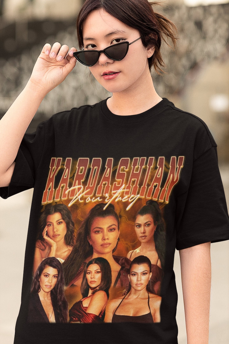 Kourtney Kardashian Retro Shirt Kourtney Kardashian Vintage Print Shirt