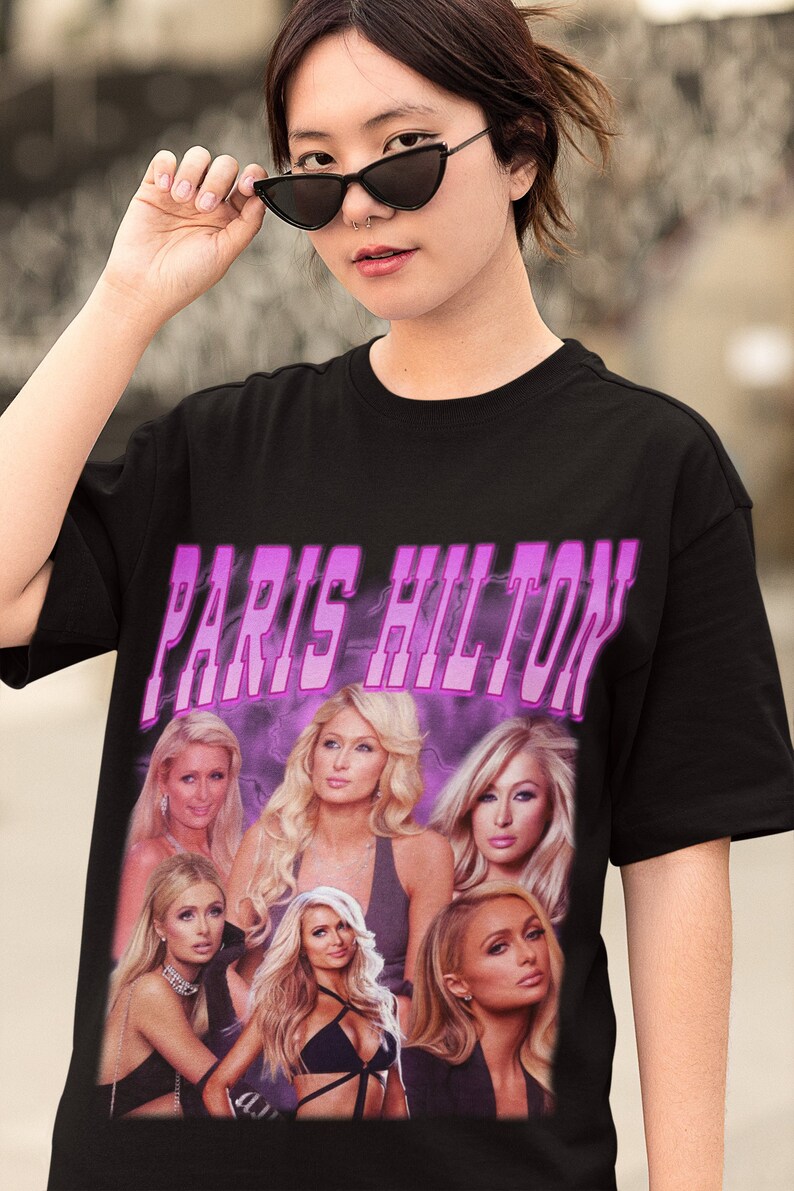 Paris Hilton Retro Shirt Paris Hilton Vintage 90'S Print Shirt