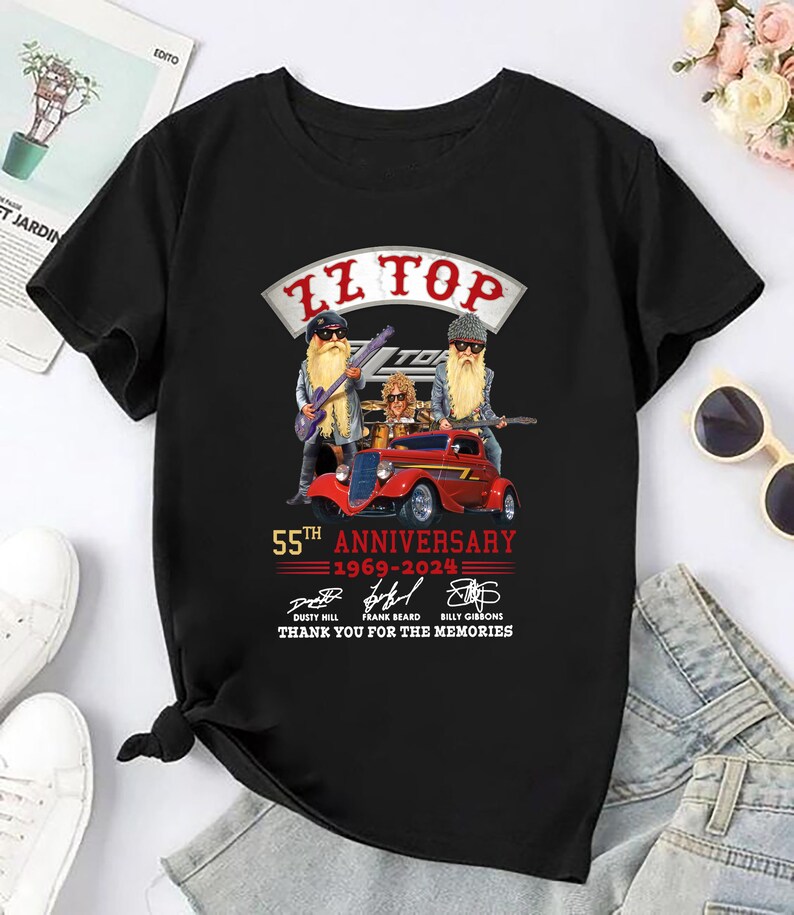Zz Top 55Th Anniversary Shirt Zz Top Rock Band Shirt Zz Top Fan Gift