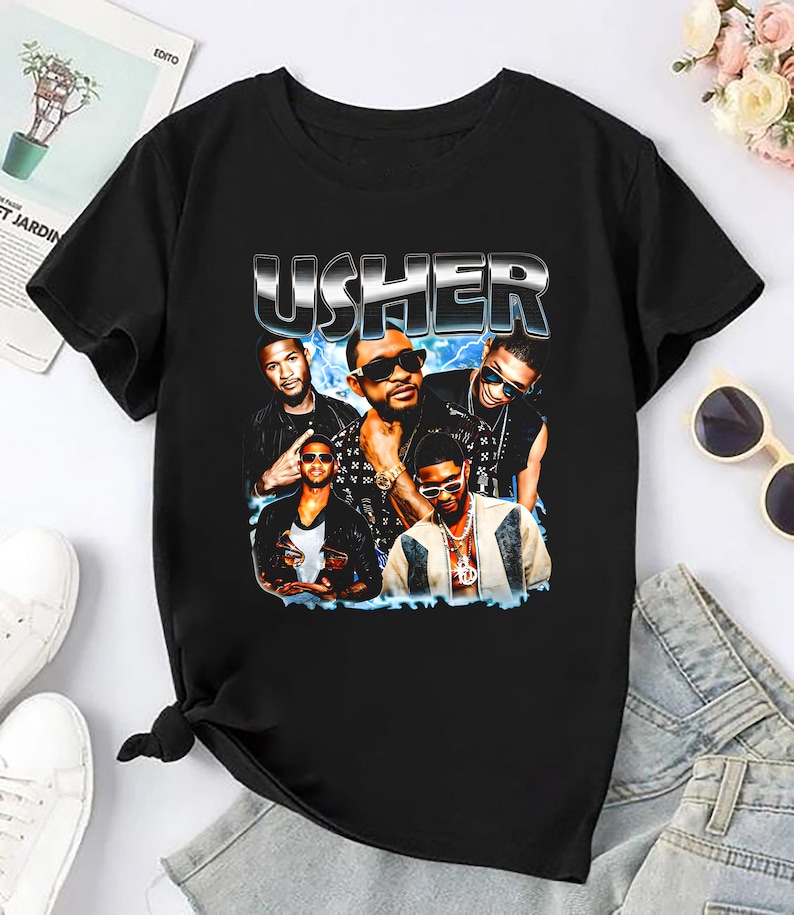 Usher Rapper Shirt 90S Vintage Usher Bootleg Shirt Usher Fan Gift