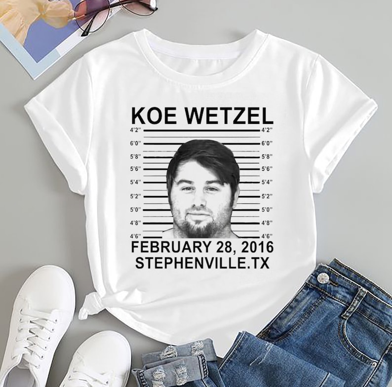 Koe Wetzel Funny Mugshot Shirt Koe Wetzel Graphic Shirt Koe Wetzel Fan Gift
