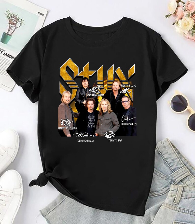 Styx Band Bootleg Shirt Styx 2025 Tour Shirt Styx Band Signatures Shirt