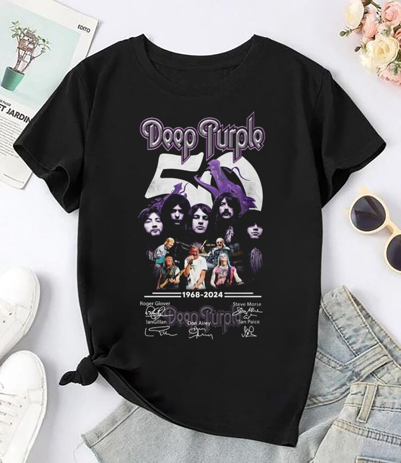 Deep Purple Celebrating 50 Years Shirt Deep Purple Fan Shirt Deep Purple 90S Vintage Shirt