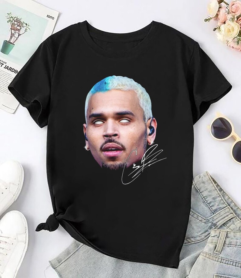 Funny Chris Brown Face Shirt Graphic Chris Brown Tour 2025 Chris Brown Fan Gift