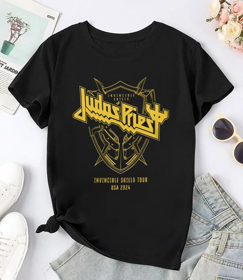 Judas Priest Invincible Shield 2025 Tour Shirt Judas Priest Band Logo Shirt