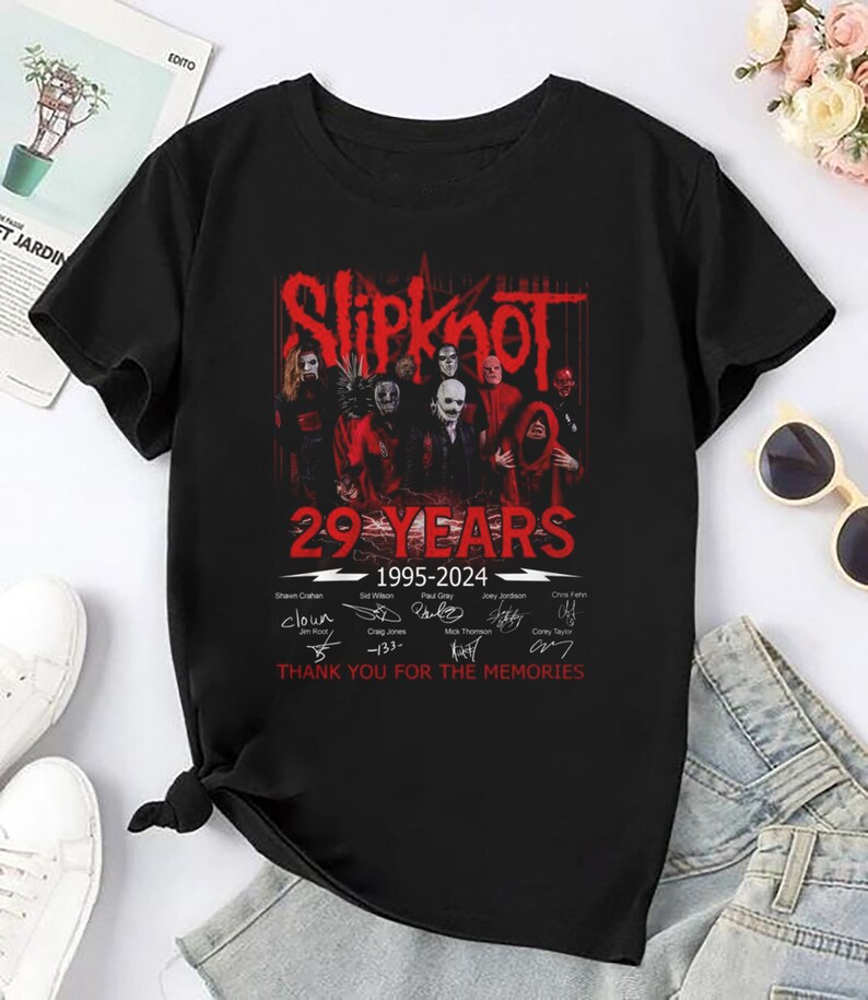 Slipknot 29 Years Signature Shirt Slipknot 2025 Tour Shirt Slipknot Band Fan Gift