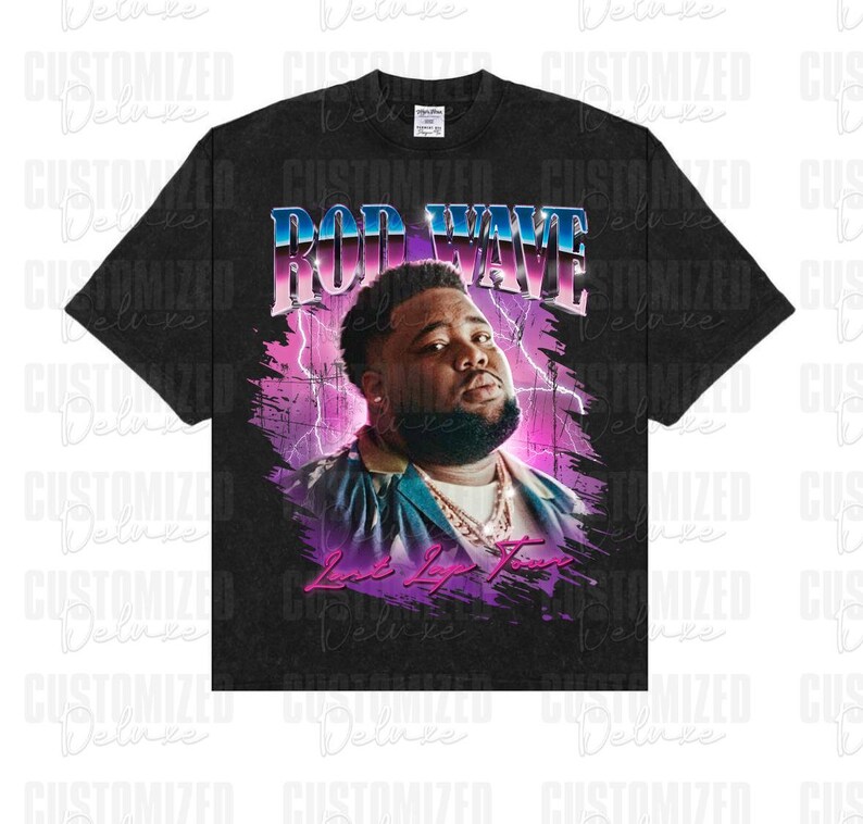 Rod Wave Png Purple And Blue Rod Wave Shirt Vintage Bootleg Rod Wave Inspired Png File