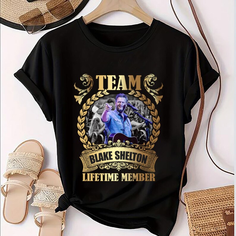 Team Black Shelton Shirt Blake Shelton Lifetime Member Fan Gift Blake Shelton Tour Merch