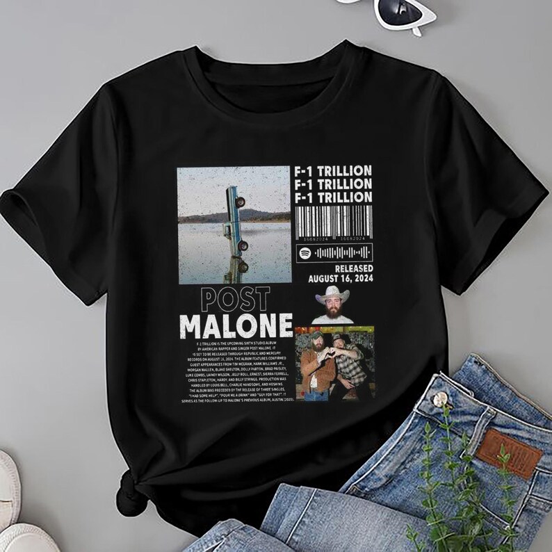 Post Malone Shirt F1 Trillion Album Vintage Post Malone Album Shirt Gift For Fan
