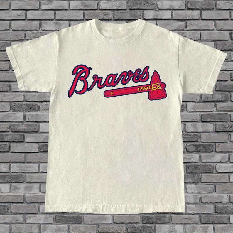 Vintage Atalanta Braves Shirt - Mlb Graphic Shirt For Baseball Fans -100% Comfort Cotton