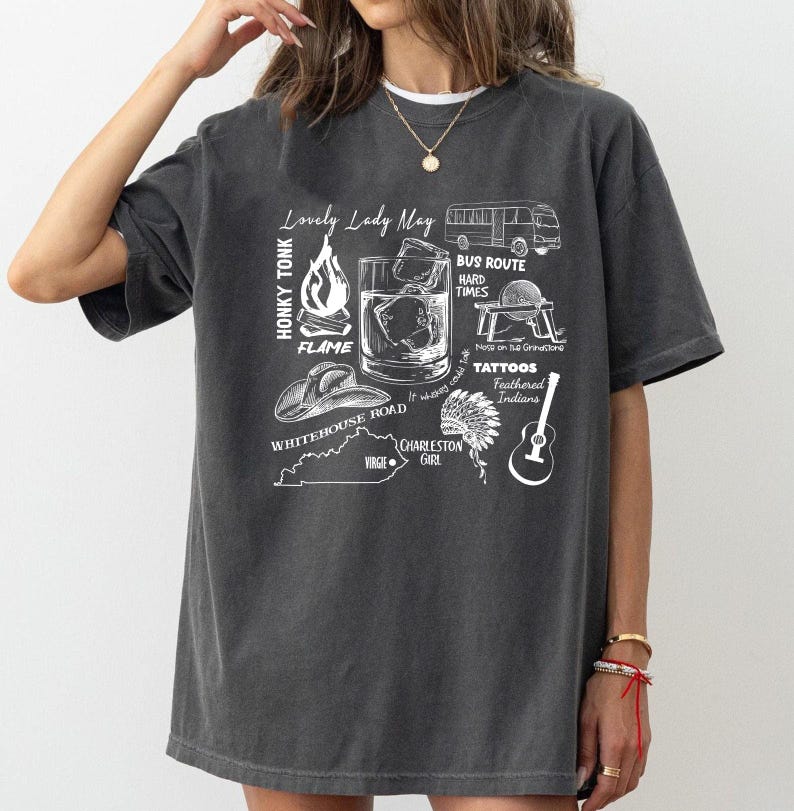 Vintage Tyler Childers Songs Music Collage Shirt And Sweashirt Western Sweaters