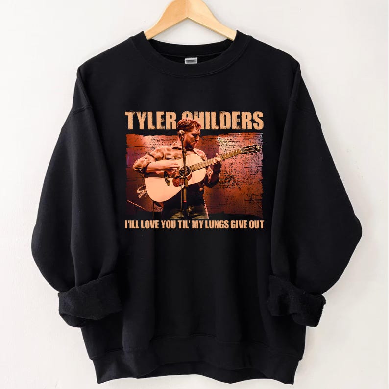 Tyler Childers Concert Shirt, I'Ll Love You Till My Lungs Give Out Signature Clothing