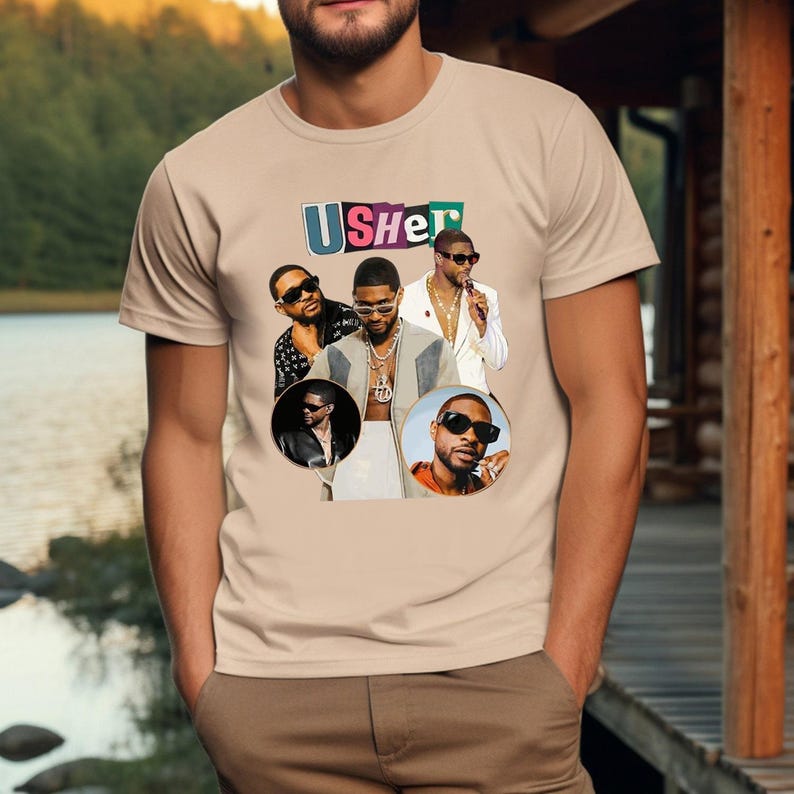 Hot Usher Concert Shirt And Sweater Retro Graphic R&B Concershirt
