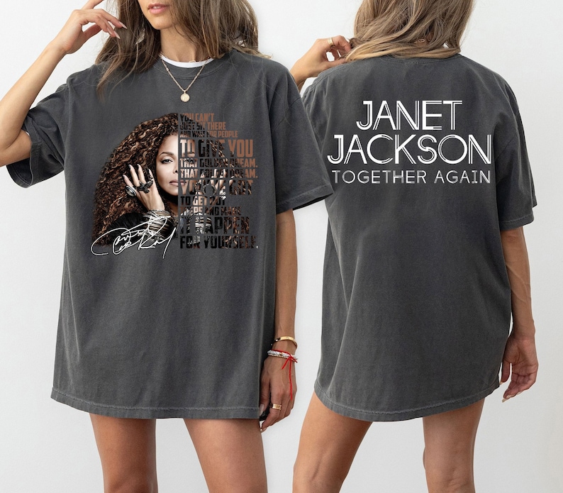Janet Jackson Together Again 2025 Tour 2 Side Shirt Janet Jackson Fan Gift