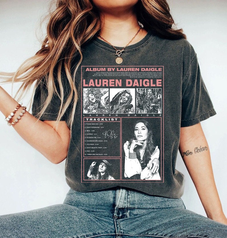 Lauren Daigle Album Tracklist Cover Shirt New 2025 Lauren Daigle The Kaleidoscope Tour 2025 Shirt