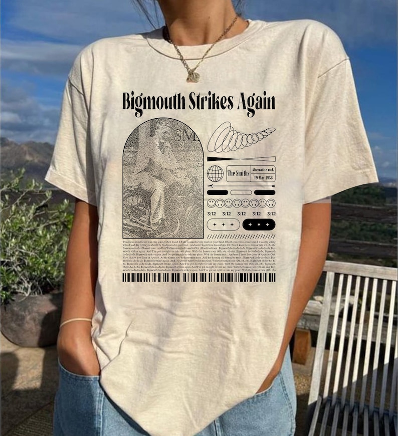 The Smiths Shirt The Smiths Bigmouth Strikes Again Album Shirt