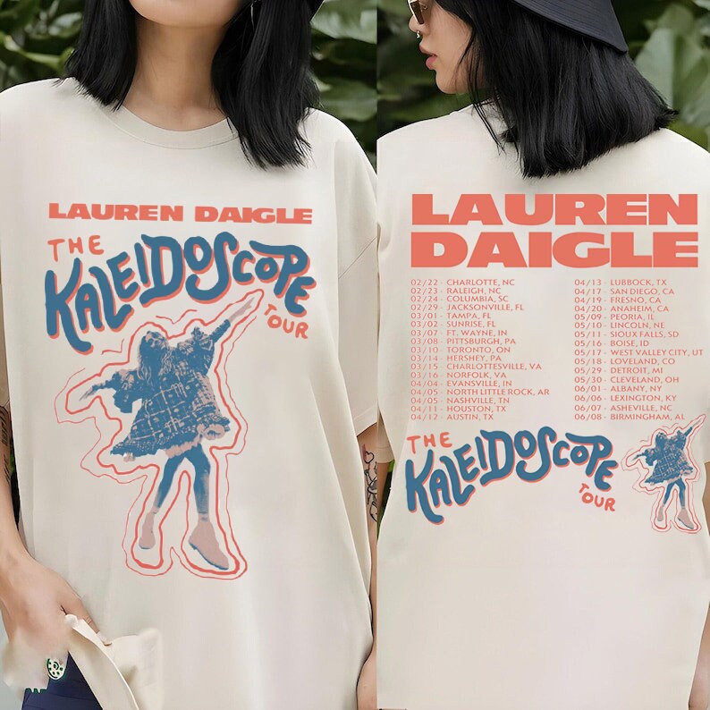 2025 Lauren Daigle The Kaleidoscope Tour 2023-24 2 Side Shirt Lauren Daigle Concershirt