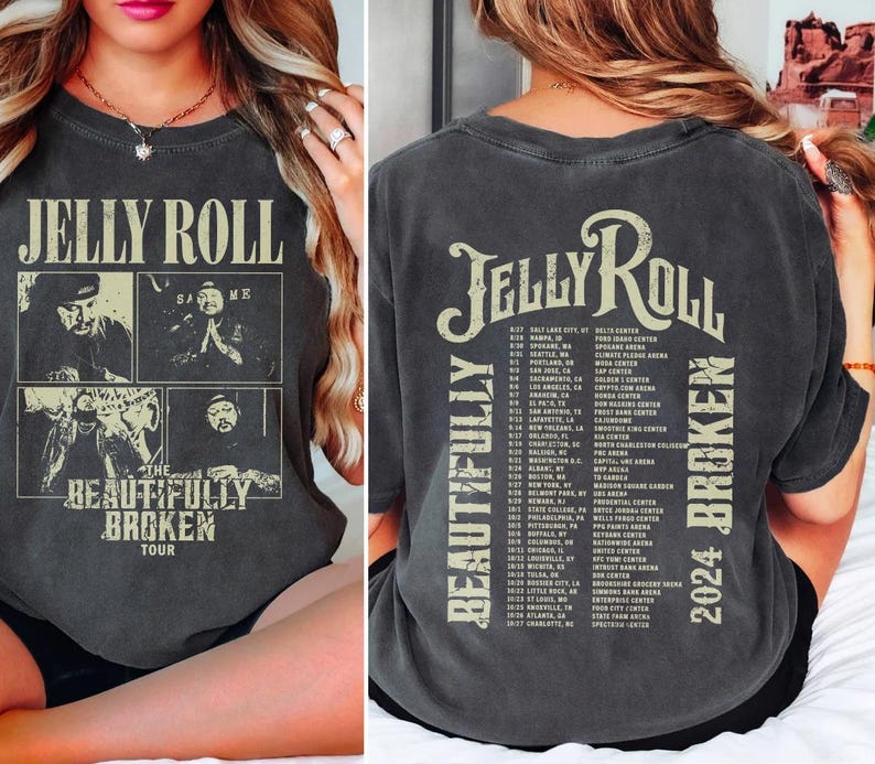 Jelly Roll The Beautifully Broken Tour 2025 2 Side Shirt Jelly Roll 2025 Concershirt