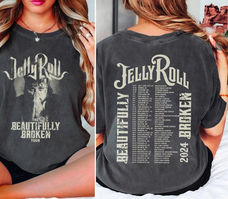 Jelly Roll The Beautifully Broken Tour 2025 2 Side Shirt Jelly Roll 2025 Concershirt
