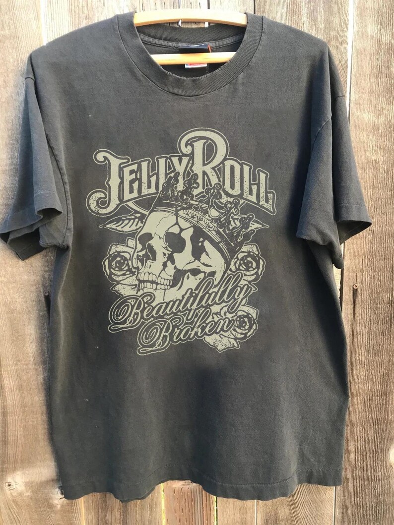 Jelly Roll Vintage Graphic Shirt Jelly Roll The Beautifully Broken Tour 2025 Shirt