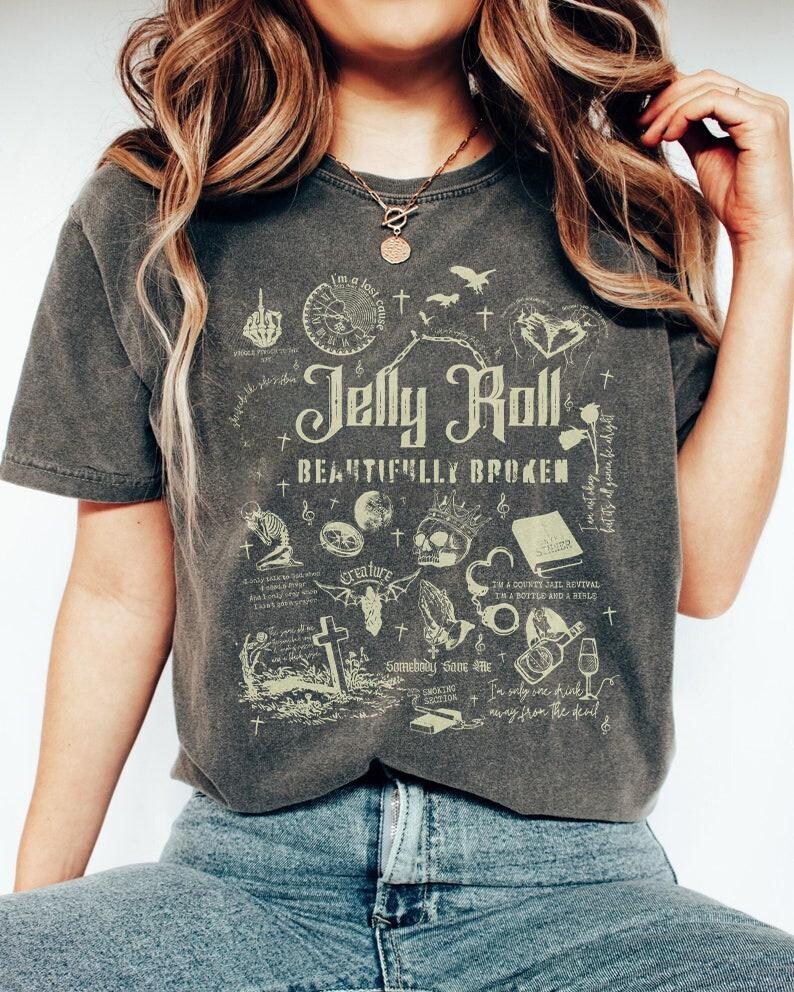 Beautifully Broken I Am Not Okay Jelly Roll The Beautifully Broken Tour 2025 Shirt