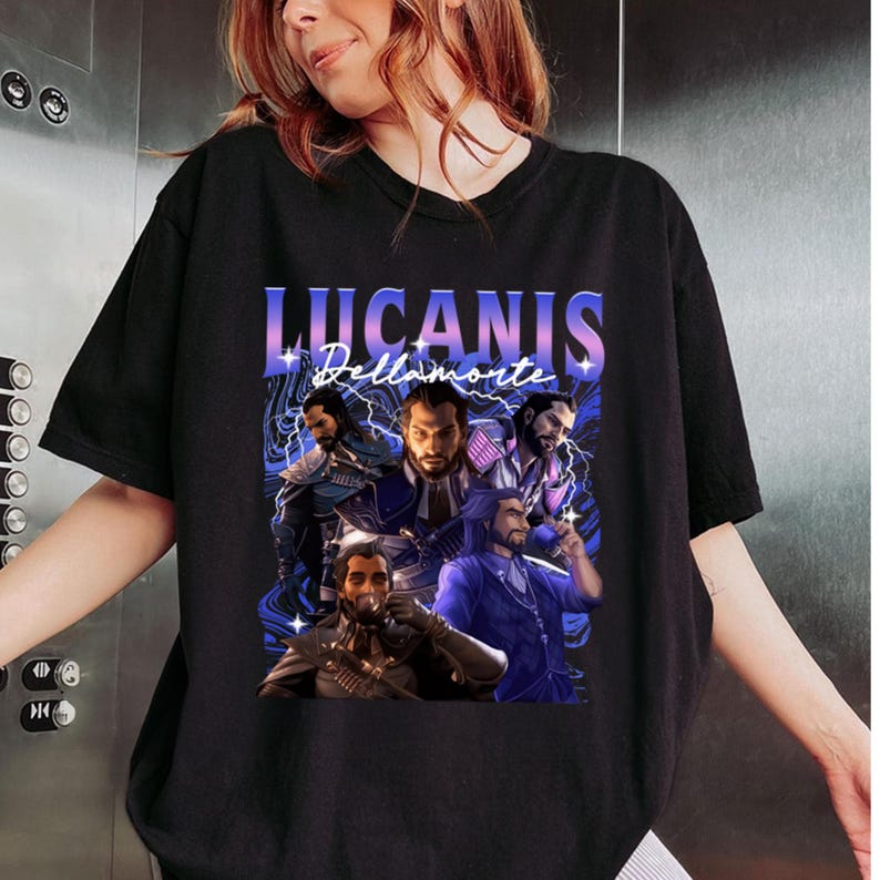 Lucanis Dellamorte Bootleg Shirt Grey Warden Shirt Dragon Age Shirt