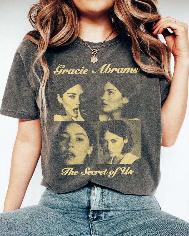 Vintage Gracie Abrams Shirt The Secret Of Us Tour 2025 Shirt Sweashirt