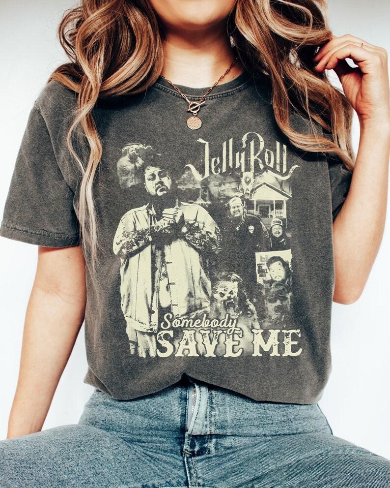 Jelly Roll Shirt Somebody Save Me Shirt Jelly Roll 2025 Tour Shirt