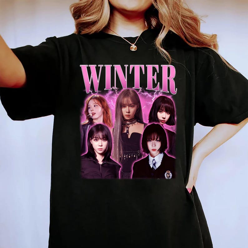 Retro Winter Aespa Graphic Shirt Aespa Armageddon Album Shirt Aespa Members Group Shirt
