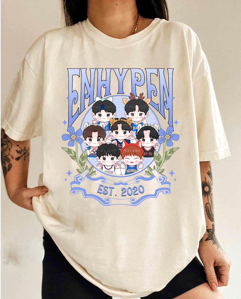 Retro Enhypen Kpop Shirt En-Zoo Enhypen Members Shirt Enhypen World Tour Niki
