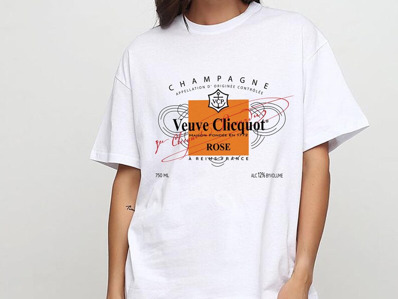 Champagne Chic : Veuve Clicquot-Inspired Apparel Shirt