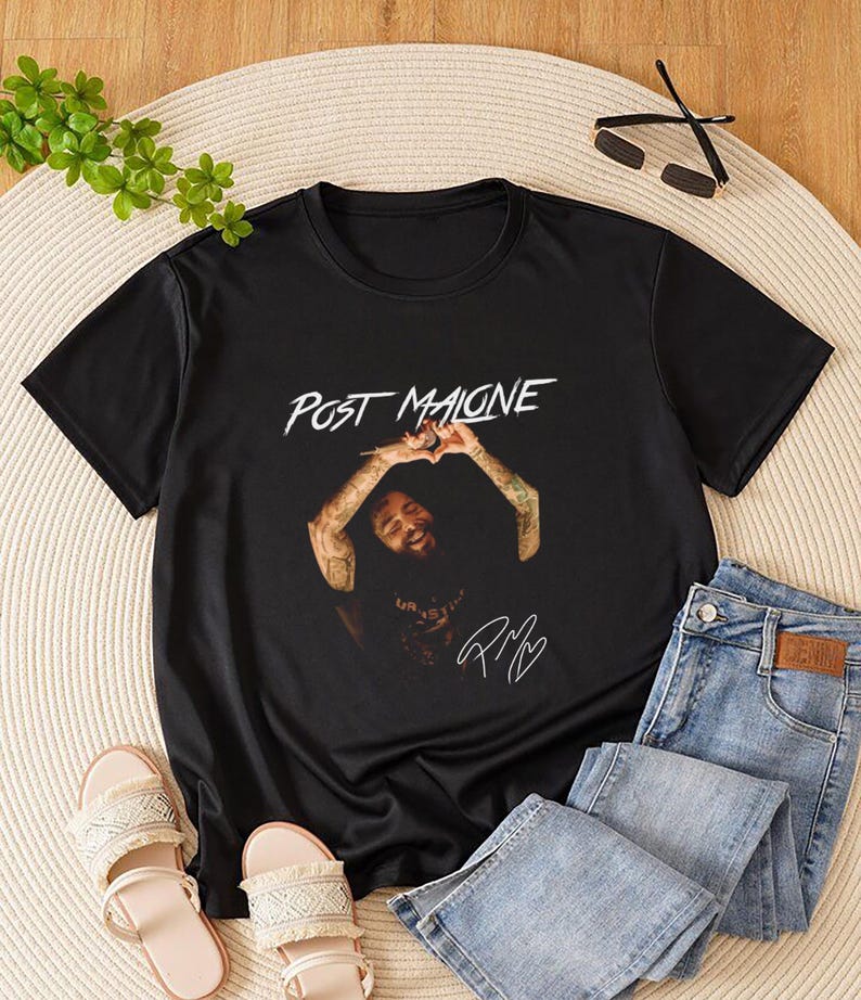 90S Vintage Post Malone Signatures Shirt Graphic Post Malone Shirt