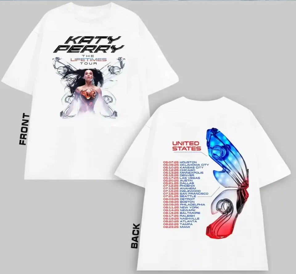 Katy Perry 2025 Concert, Katy Perry The Lifetime Tour T-Shirt