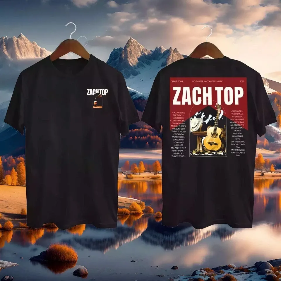 Zach Top Cold Beer & Country Music Tour 2025 Shirt Comfy Cozy T-Shirt Gift S
