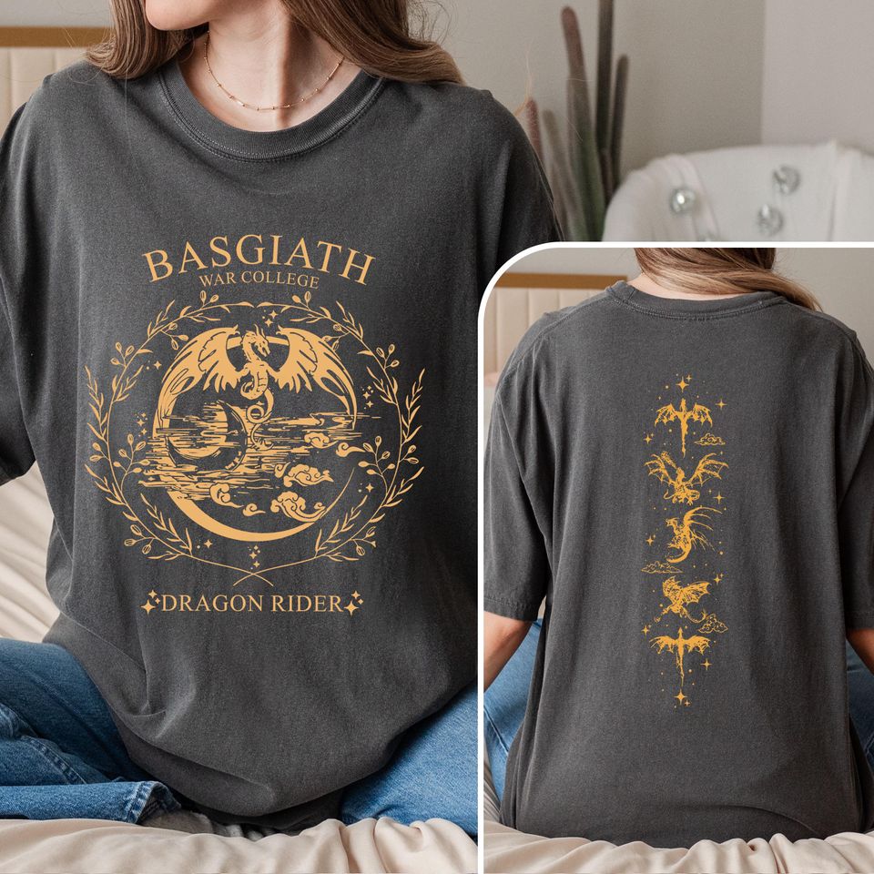 Basgiath War College Tshirt, Fourth Wing Double-Sided T-Shirt, Dragon Rider Shirt, Riders Quadrant Tee, Fourth Wing Tee, Dragon Rider Tee